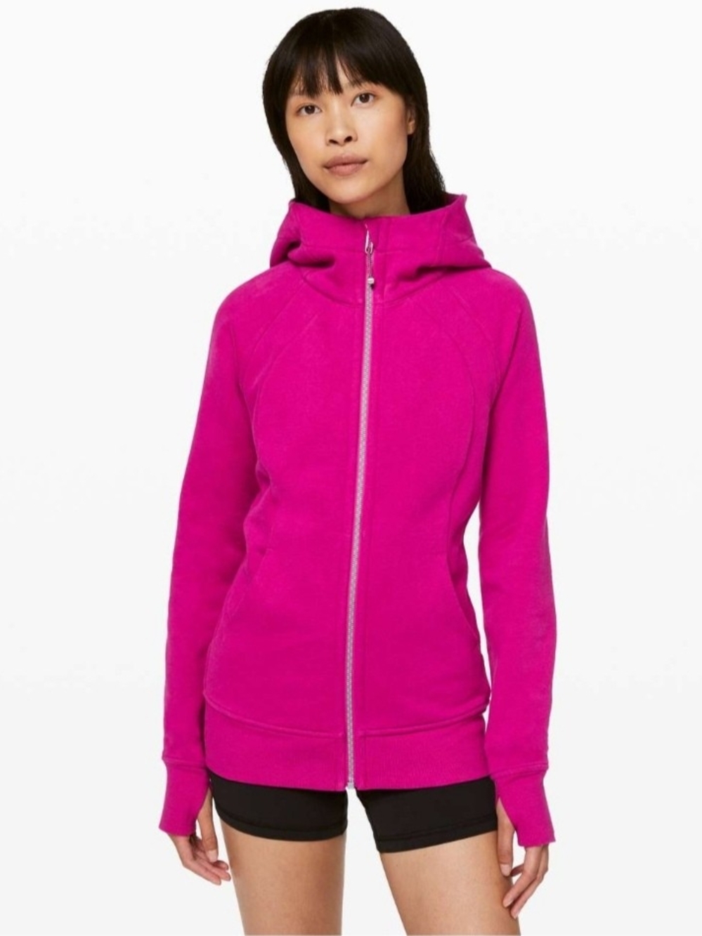 Lululemon Scuba Hoodie *Light Cotton FleeceFantom Fuchsia size 12